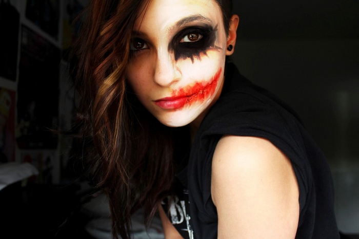 Woman with Joker makeup