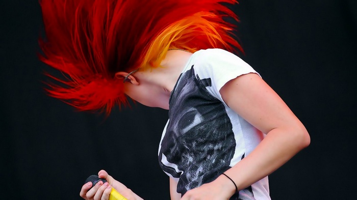 Hayley Williams of Paramore with red hair