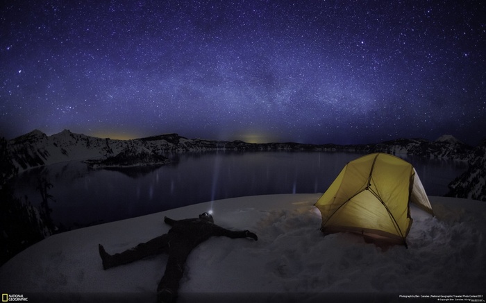 Camping under the stars at Crater Lake