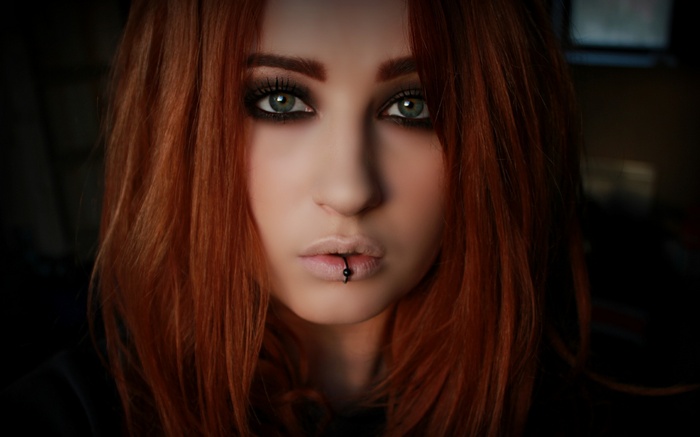 Niky Von Macabre with Pierced Lips