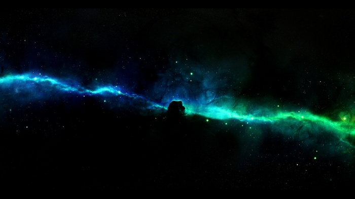 Digital art of the Horsehead Nebula in space