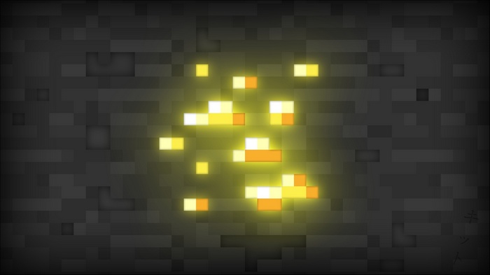 Minecraft gold ore in stone