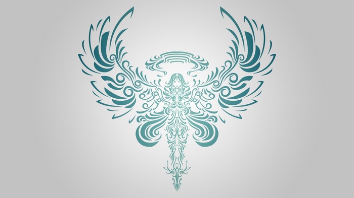 Angel tribal art with wings