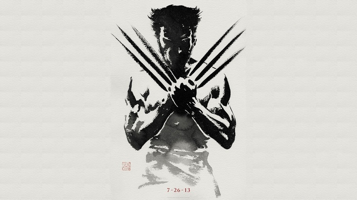 Wolverine with Claws in Ink Wash Style