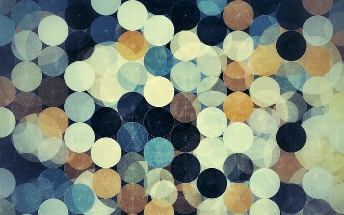 Abstract geometric circles with a textured overlay