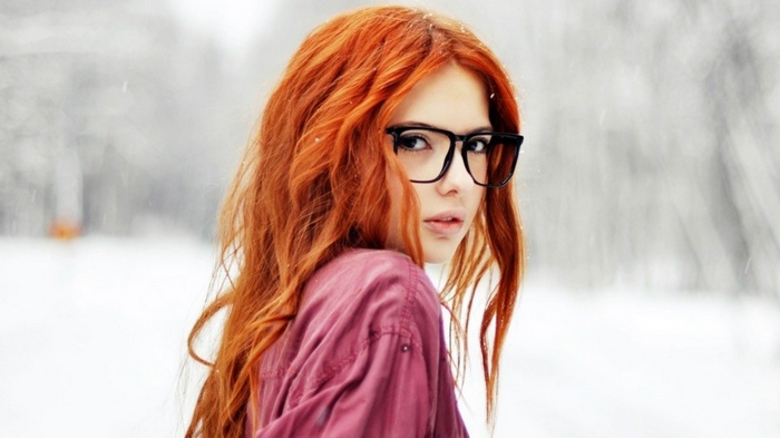 Ebba Zingmark with glasses in the snow