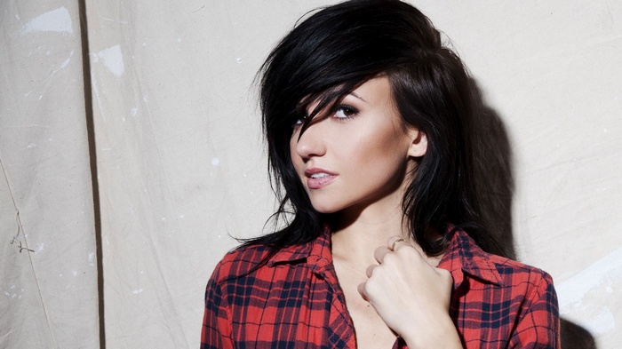 Valerie Poxleitner in a red plaid shirt