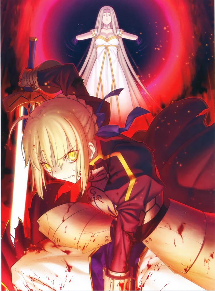 Takeuchi Takashi, anime, Type-Moon, FateZero, Fate Series, anime girls, Saber, Irisviel von Einzbern