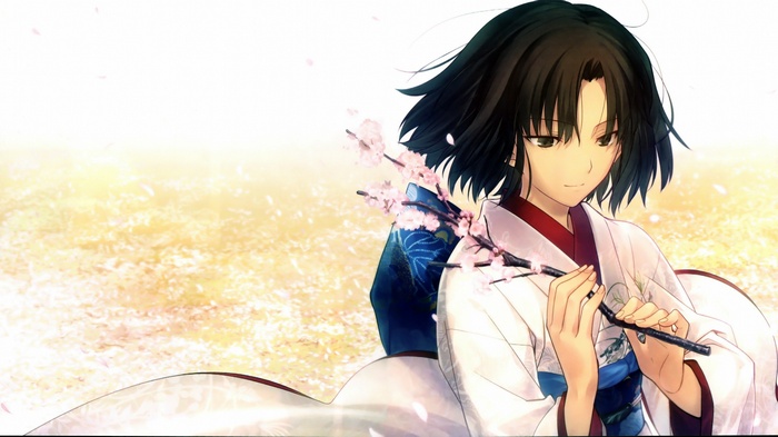 anime girls, Ryougi Shiki, anime, Type-Moon, Kara no Kyoukai, Takeuchi Takashi