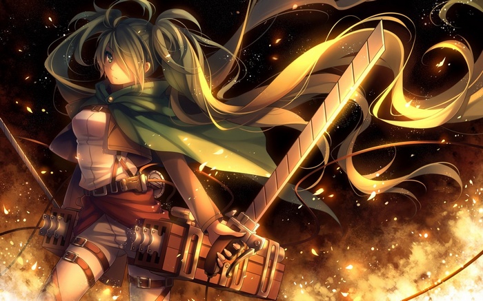 Hatsune Miku as Mikasa Ackerman from Attack on Titan