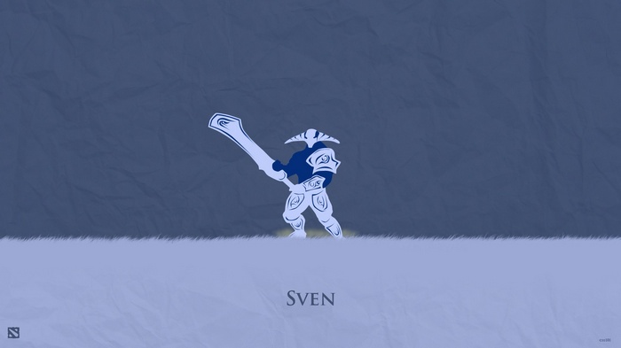 Sven from Dota 2 holding a large sword