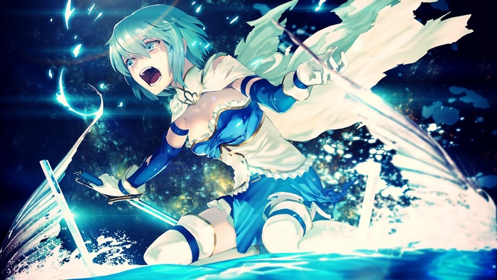 Miki Sayaka from Mahou Shoujo Madoka Magica crying