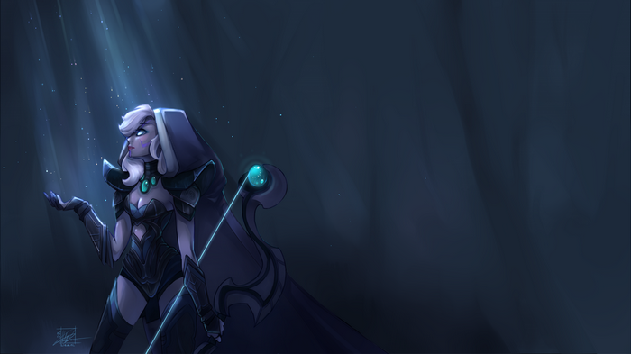 Dota 2 Drow Ranger with a staff
