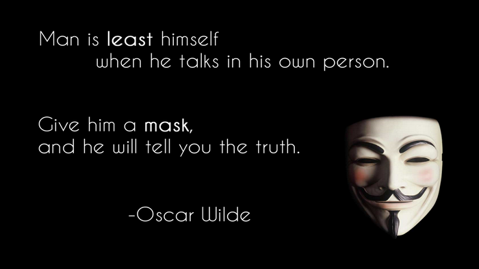 Oscar Wilde quote about masks and truth