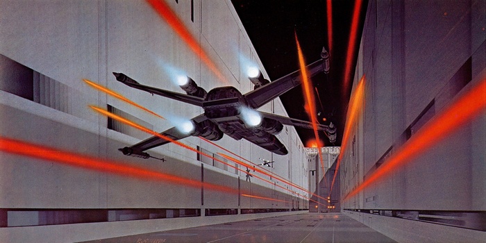 Ralph McQuarrie's Star Wars X-wing artwork