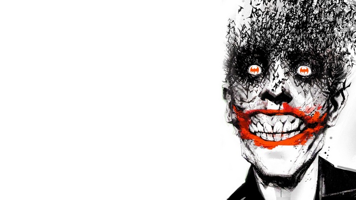 The Joker made of bats and bats