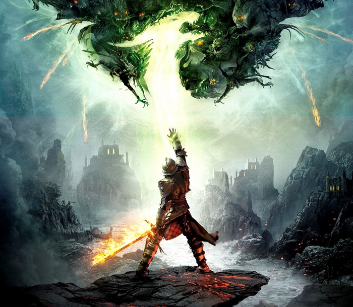 Dragon Age: Inquisition Knight Fighting Demons