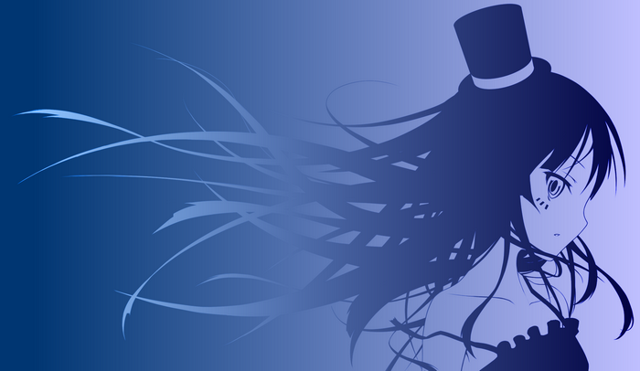 Akiyama Mio from K-ON! with flowing hair
