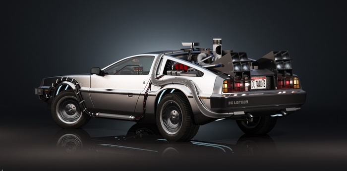 DeLorean time machine from Back to the Future