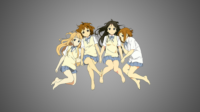 K-ON! girls Hirasawa Yui, Akiyama Mio, Tainaka Ritsu, Kotobuki Tsumugi