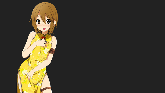 Tainaka Ritsu in a yellow dress