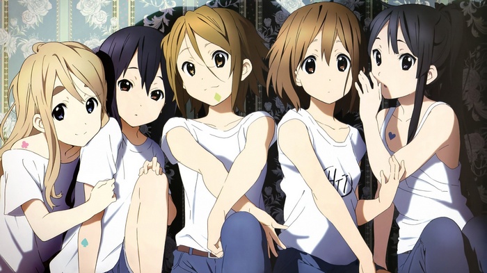 K-ON! girls posing together