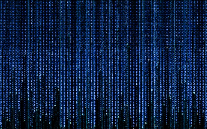 The Matrix digital rain code