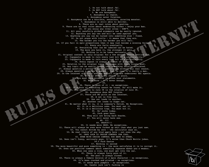 Rules of the Internet from 4chan
