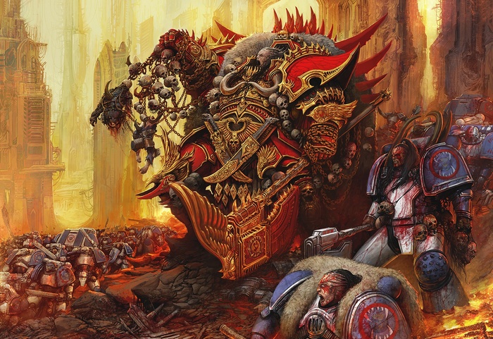 Angron and World Eaters in Warhammer 40,000 battle