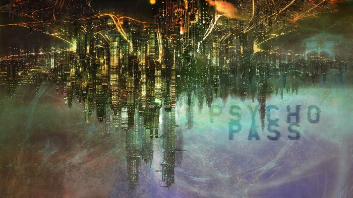 Psycho-Pass Anime Cityscape Reflection