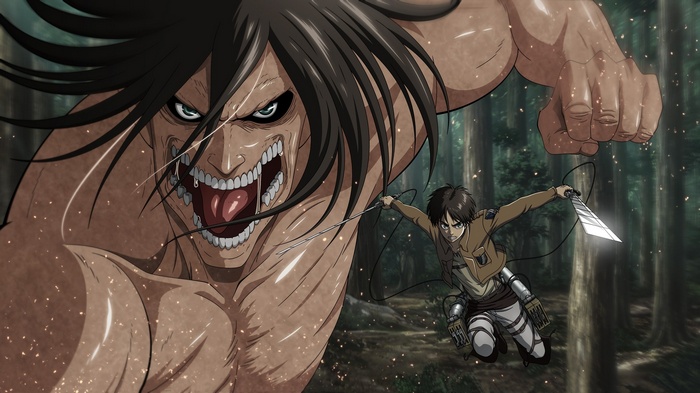 Eren Yeager and Attack Titan in Attack on Titan