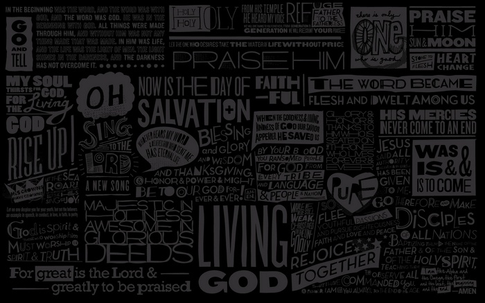 Christian Typography Word Cloud