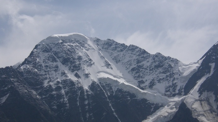 Snow-covered mountains in Russia
