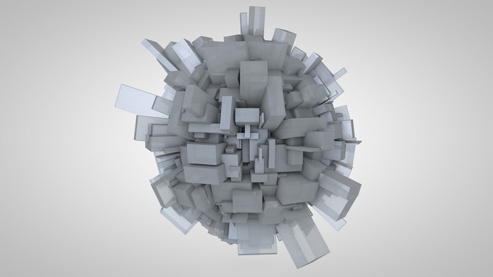 Abstract 3D render of a geometric sphere