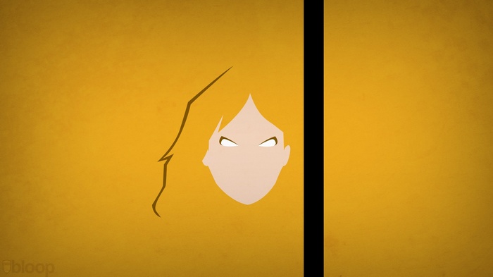 Minimalist Kill Bill hero with yellow background