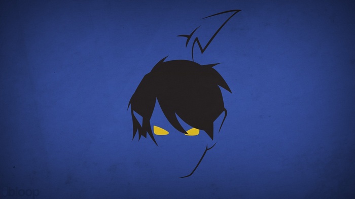 Minimalist Nightcrawler from X-Men with yellow eyes