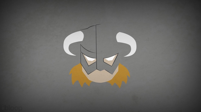 Dovahkiin from The Elder Scrolls V: Skyrim, minimalist art