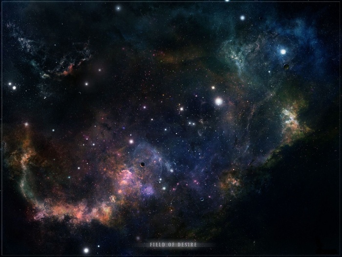 Field of Desire Space Nebula and Stars