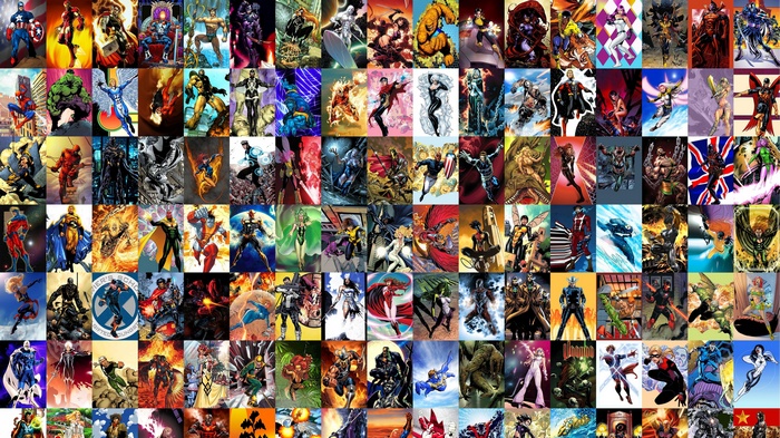 Marvel Comics Superhero Collage