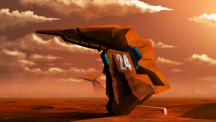Kuldar Leement's abstract digital art of a futuristic structure