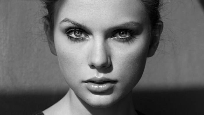 Taylor Swift monochrome portrait