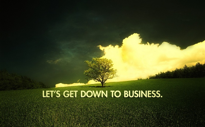 Let's Get Down to Business Typography