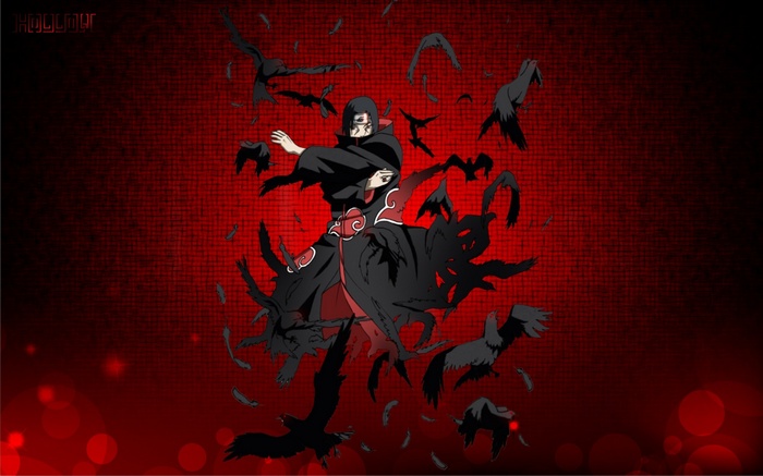 raven, Naruto Shippuuden, Akatsuki, anime, anime boys, Uchiha Itachi