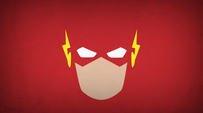 The Flash minimalist superhero mask with lightning bolts
