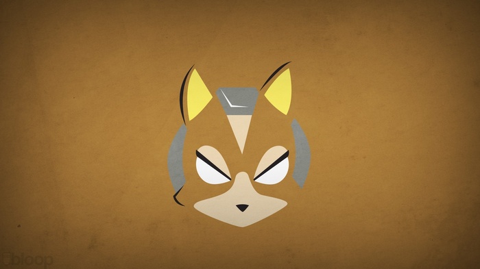 Fox McCloud from Star Fox minimalist illustration