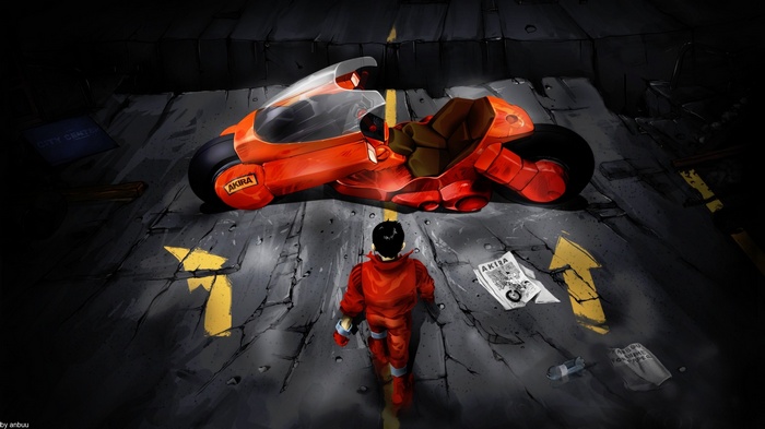 Kaneda's Akira Motorcycle and Character