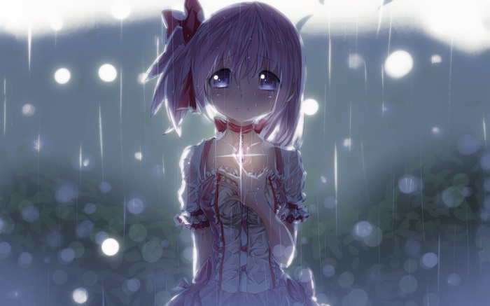Kaname Madoka in the Rain
