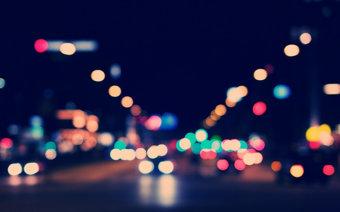 City night lights bokeh