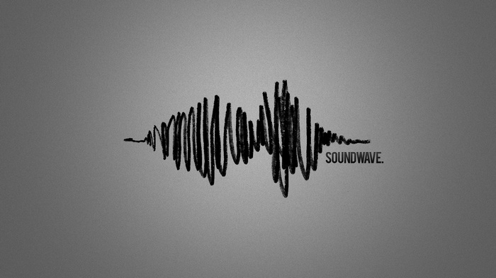 Soundwave graphic with text