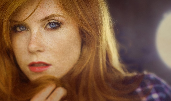 Vanessa Jade with Freckles and Blue Eyes